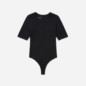 Everlane Black Short Sleeve Bodysuit